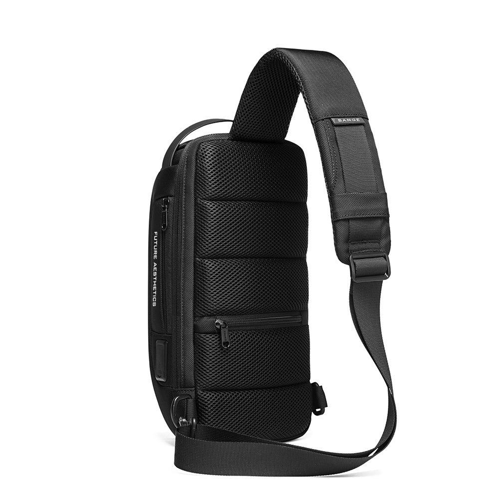 Bange Multifunctional Waterproof Sling Bag with USB Charging BG 22085 Black