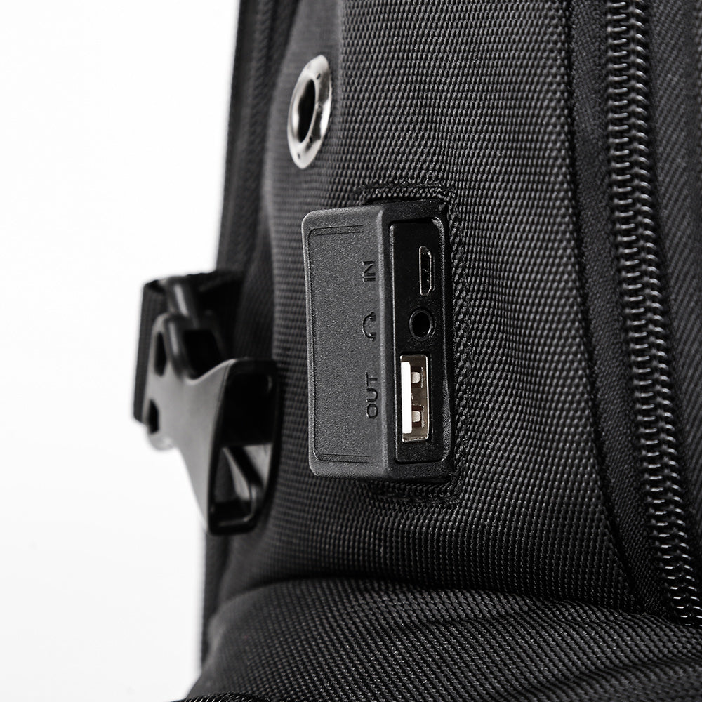 Bange 1901 Oxford Waterproof Unisex Travel Laptop 40L Backpack with USB Charging Black