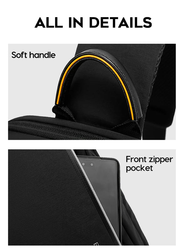 BANGE 7868 Blue New High Quality Lightweight Shoulder Bags Waterproof Anti Theft Crossbody Shoulder Bag Men&