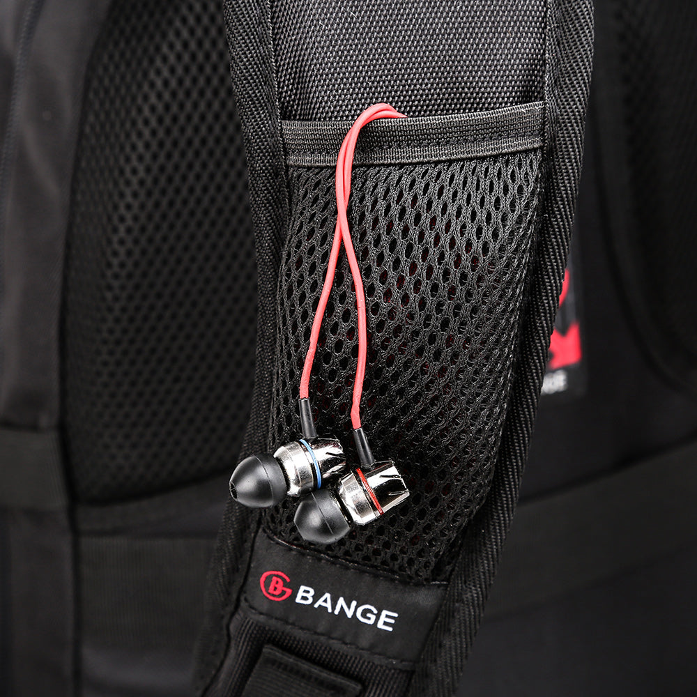 Bange 1901 Oxford Waterproof Unisex Travel Laptop 40L Backpack with USB Charging Black