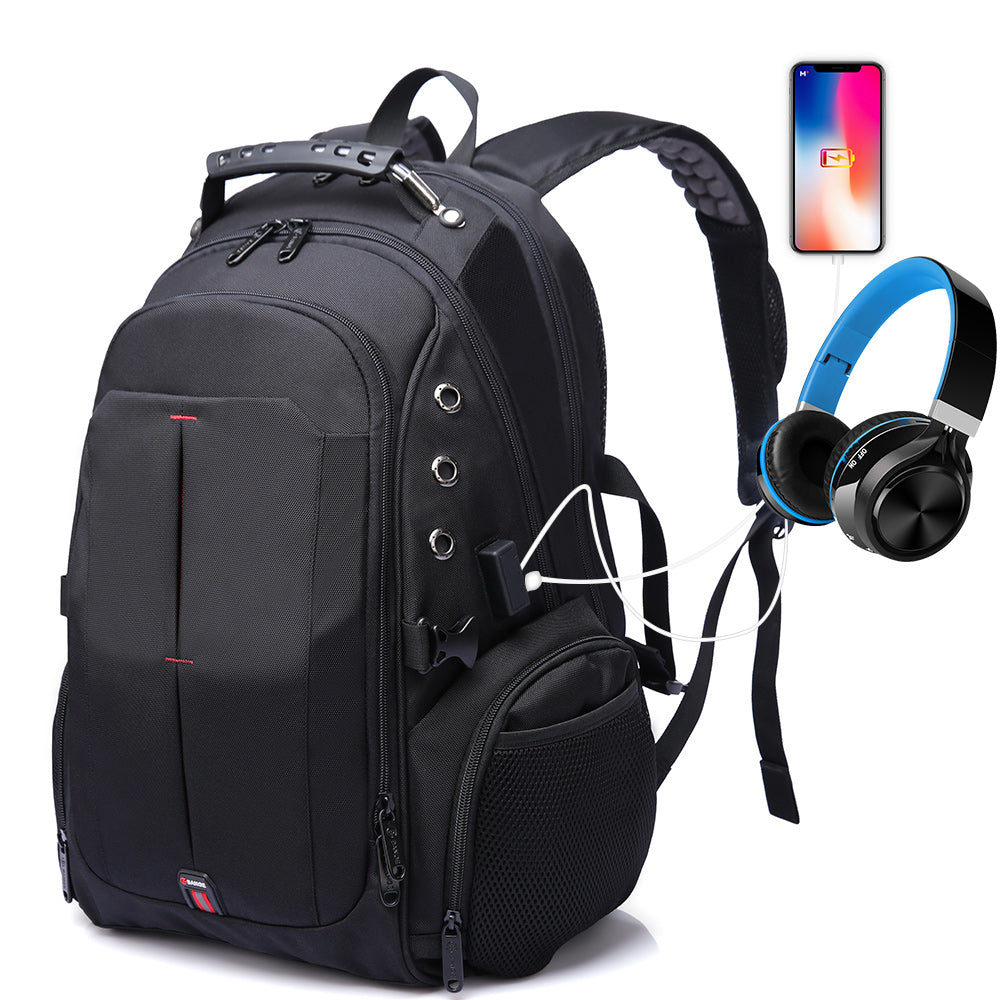 Bange 1905 Oxford Waterproof Unisex Travel Laptop 40L Backpack with USB Charging Black