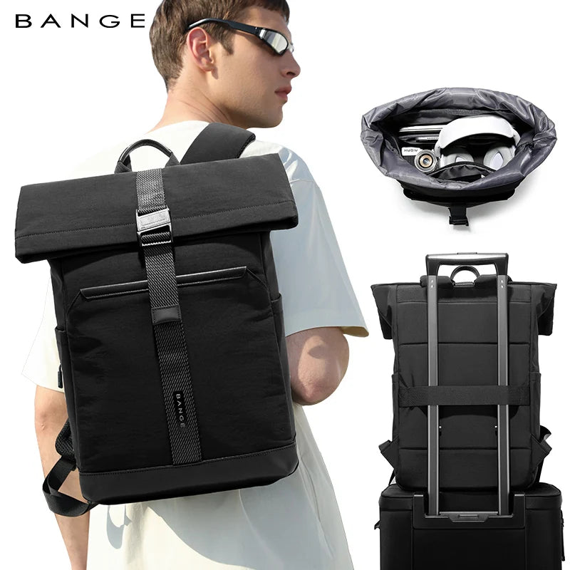 BANGE 3115 Black Hot Sell New Arrival Wholesale Soft Lightweight Waterproof Men Casual Laptop Backpack