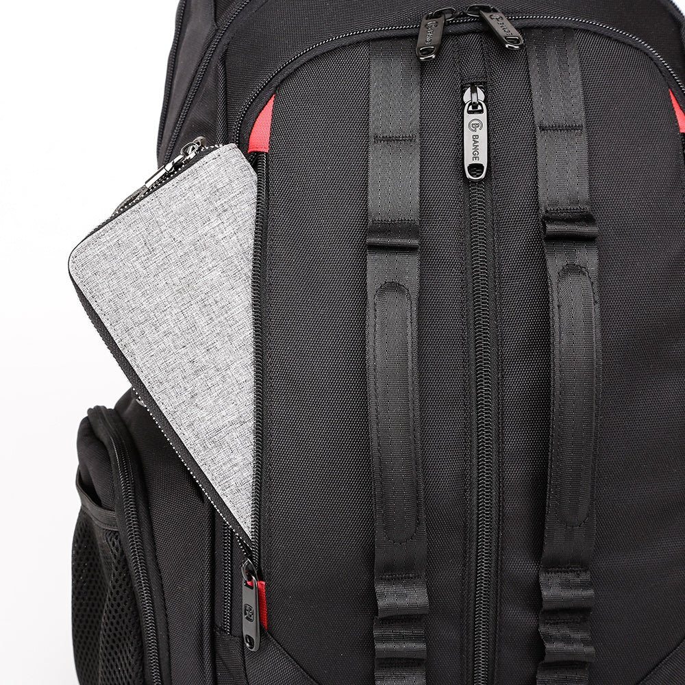 Bange 1901 Oxford Waterproof Unisex Travel Laptop 40L Backpack with USB Charging Black