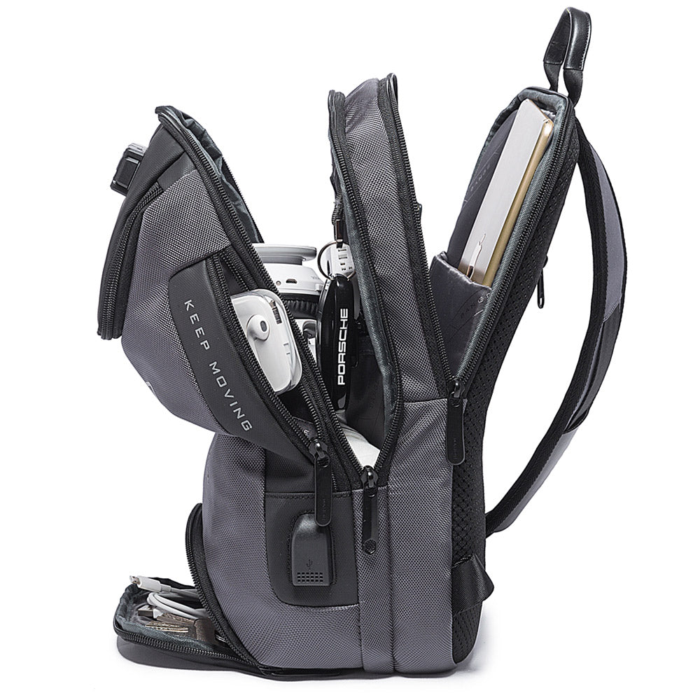 Fashion 7082 Grey Waterproof Chest Bag Large Capacity BANGE New Oxford