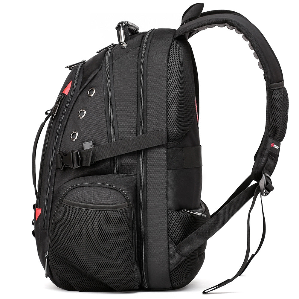 Bange 1901 Oxford Waterproof Unisex Travel Laptop 40L Backpack with USB Charging Black