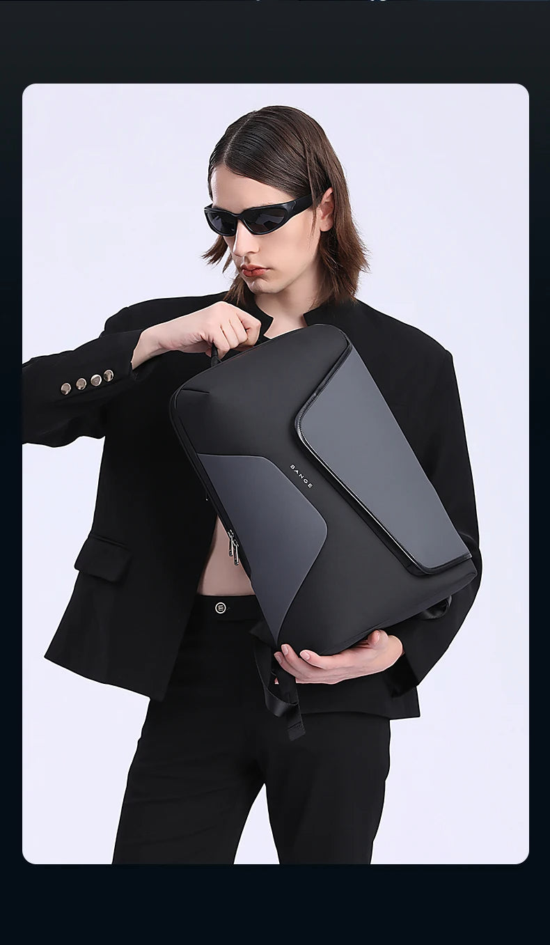 BANGE 2913 Business Men premium quality Fashion 15.6 in Laptop Backpack Unisex Black