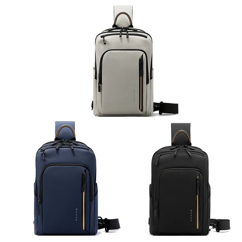 BANGE 7868 Blue New High Quality Lightweight Shoulder Bags Waterproof Anti Theft Crossbody Shoulder Bag Men&