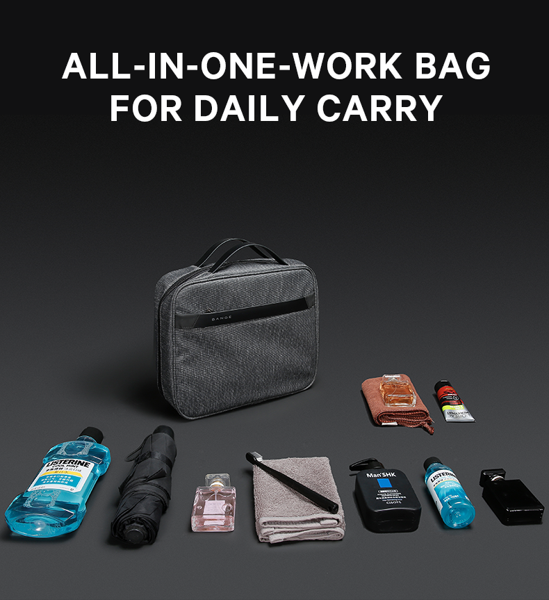 Bange 7529 Black new design waterproof men hanging travel toiletry bag