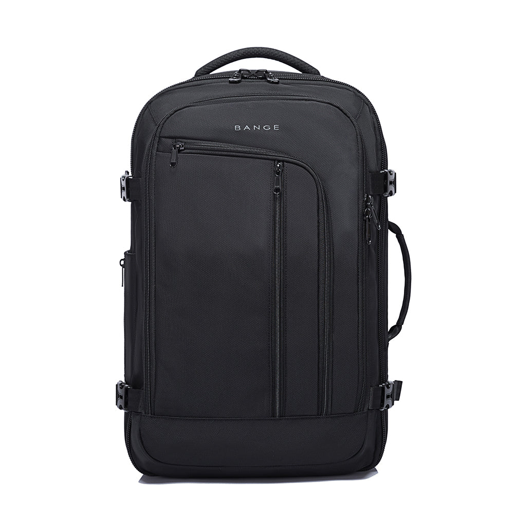Bange 1916 polyester backpack waterproof travel laptop with 3 packing cubes Black