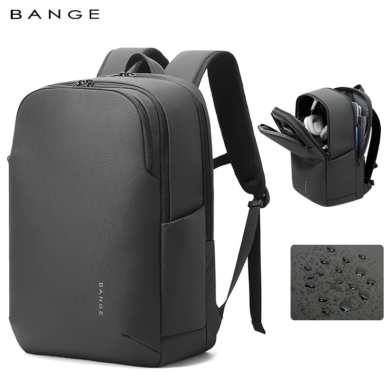BANGE New Large Capacity Daily 15.6inch Light Waterproof Business Laptop Men Backpack 3068 Green