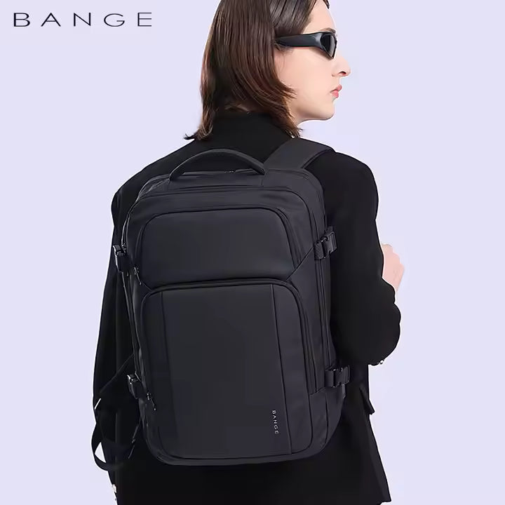 Bange Waterproof Polyester Unisex Backpack Laptop Model 7690 Black