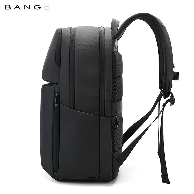 BANGE New Large Capacity Daily 15.6inch Light Waterproof Business Laptop Men Backpack 3065 Black