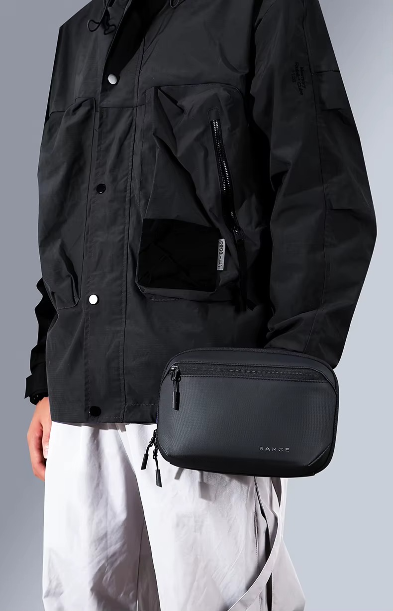 BANGE New Urban Travel Waterproof Electronic Organizer case Accessories Pouch Digital Storage Bag 6800 Black