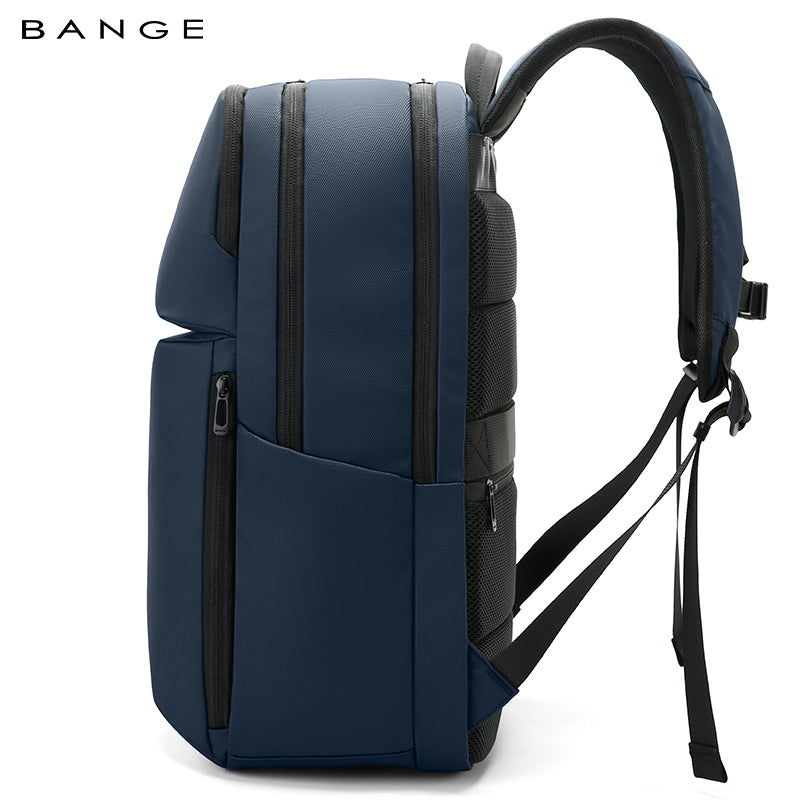 BANGE New Large Capacity Daily 15.6inch Light Waterproof Business Laptop Men Backpack 3065 Blue