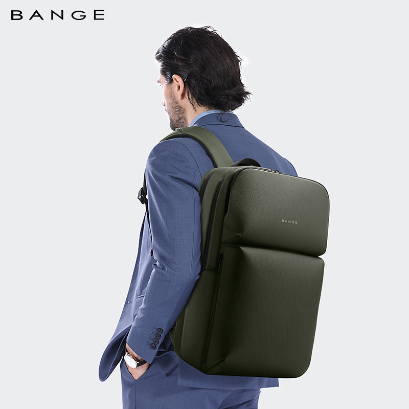 BANGE New Large Capacity Daily 15.6inch Light Waterproof Business Laptop Men Backpack 3065 Black
