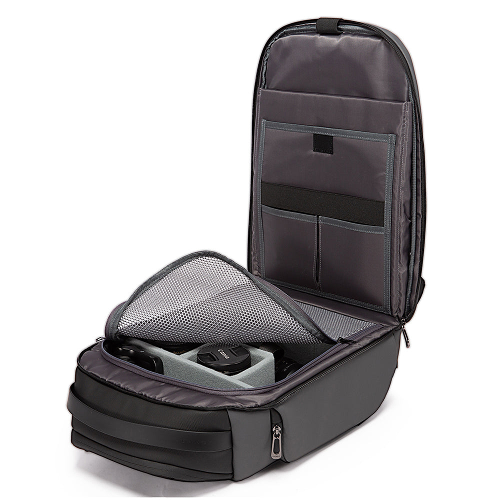 Bange Camera Backpack Men Photographer Laptop 15.6in Waterproof USB Travel Multifunction Black