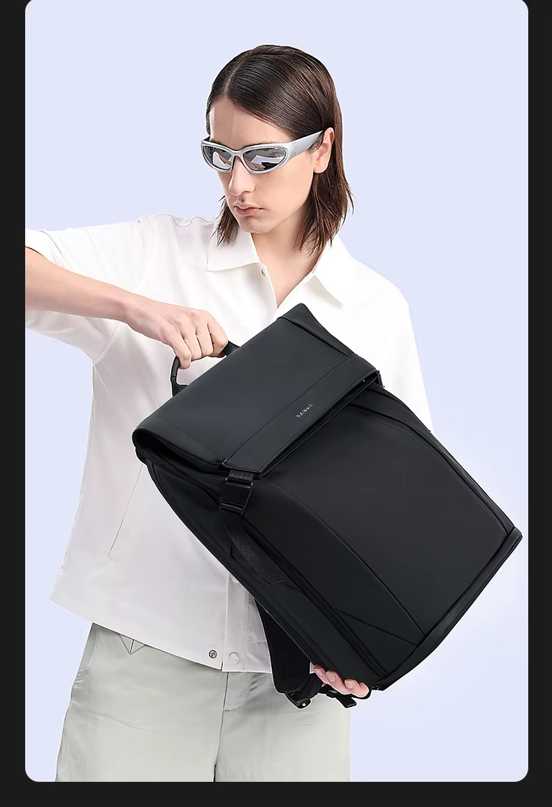 Bange Waterproof Polyester Unisex Anti Theft Backpacks Laptop Model 7700 Black