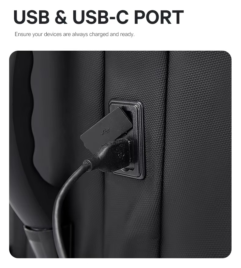 BANGE Hot Sell New Arrival Wholesale USB TSA Lock Weight Handle Waterproof Men Vacuum Compression Laptop Backpack 1909-8
