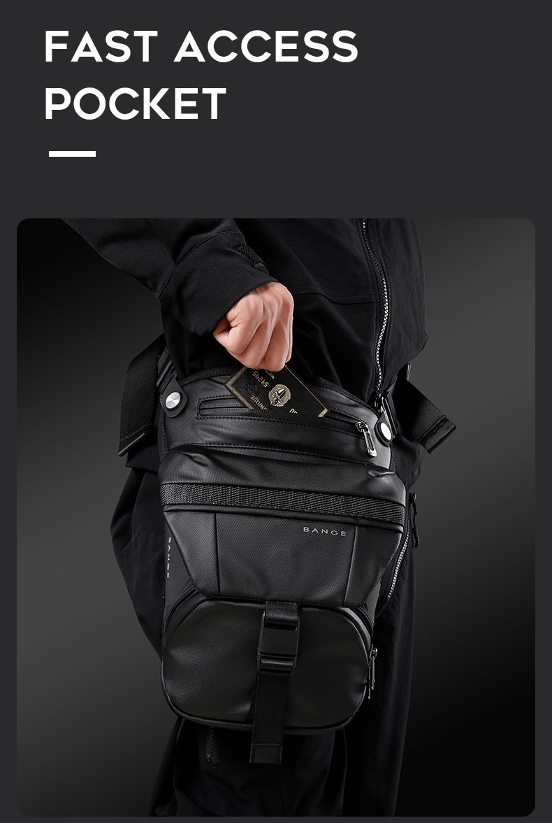 BANGE Fashion Waterproof Chest Bag Large Capacity 7630 New Oxford Black
