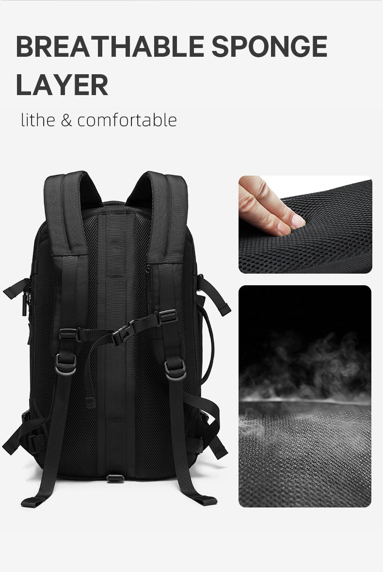 Bange 22039 smart nylon men black anti theft travel laptop backpacks
