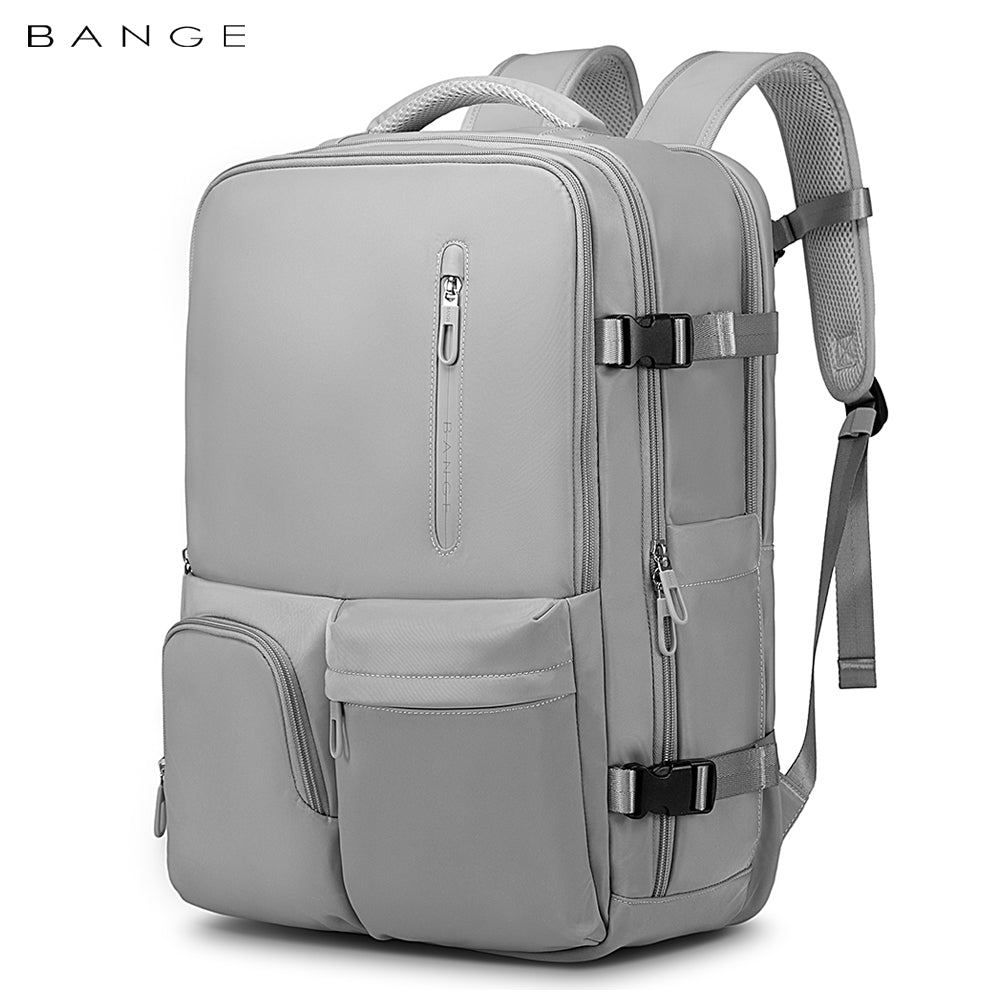 Bange 1800 polyester unisex travel backpacks laptop waterproof Grey