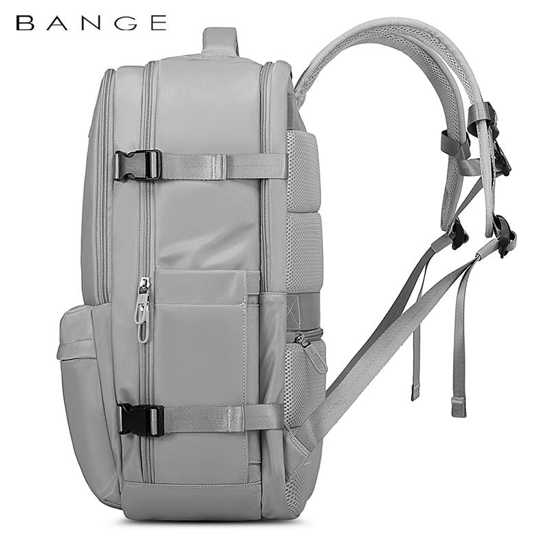 Bange 1800 polyester unisex travel backpacks laptop waterproof Grey