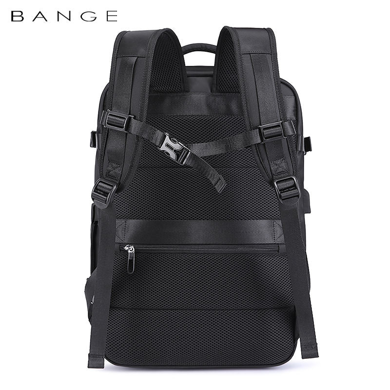 Bange 1801 polyester unisex travel backpacks laptop waterproof Black