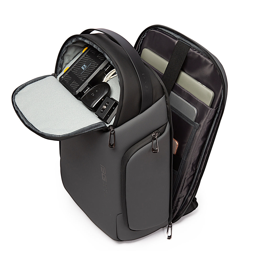Bange Camera Backpack Men Photographer Laptop 15.6in Waterproof USB Travel Multifunction Black