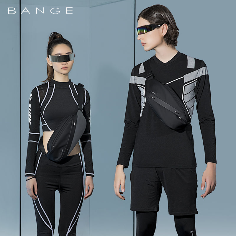 Bange Stylish Waterproof Crossbody Men Korean Style Sling Bag BG 7295 Black