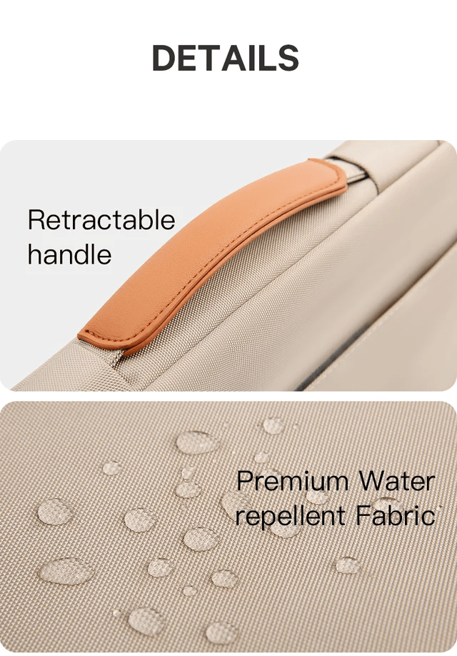 Bange 6802 Beige New Protective Water Resistant 14 inch Laptop &amp; Mac Book Sleeve With Handle