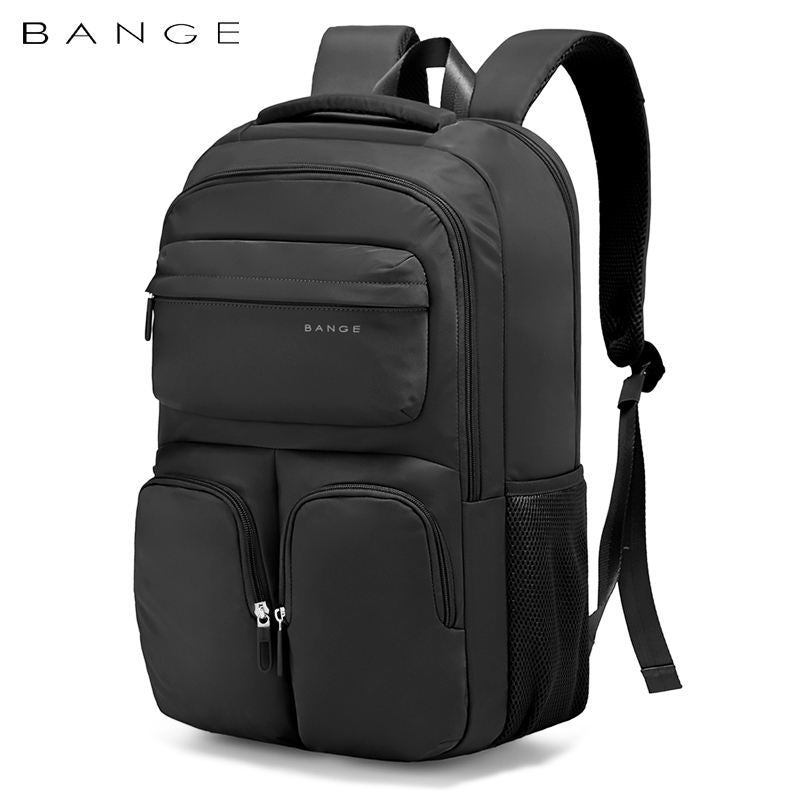 Bange 1807 polyester unisex travel backpacks laptop waterproof Black