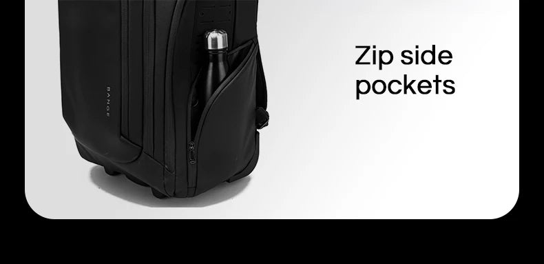 BANGE 8079 Black Hot Sell New Arrival TSA Lock Waterproof Men Anti Theft Travel Air Compression Backpack