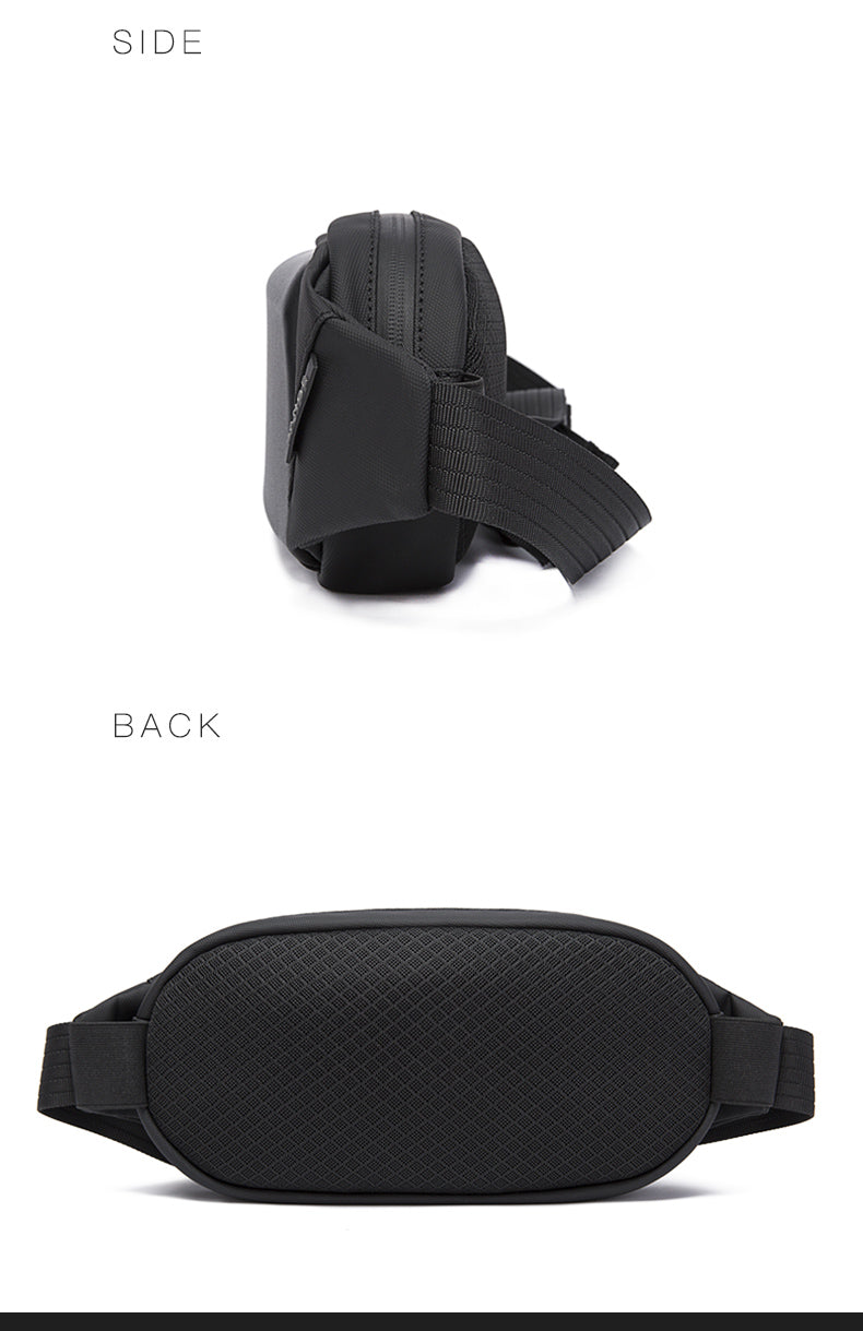 New Design Shoulder Trendy Casual Bange Crossbody Anti Theft Men Sling Bag 7266 Black