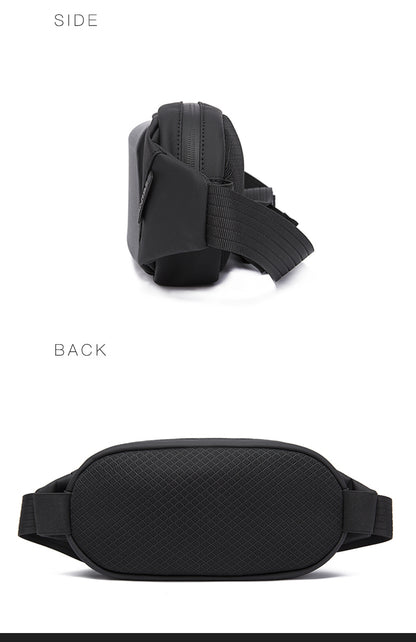 New Design Shoulder Trendy Casual Bange Crossbody Anti Theft Men Sling Bag 7266 Black