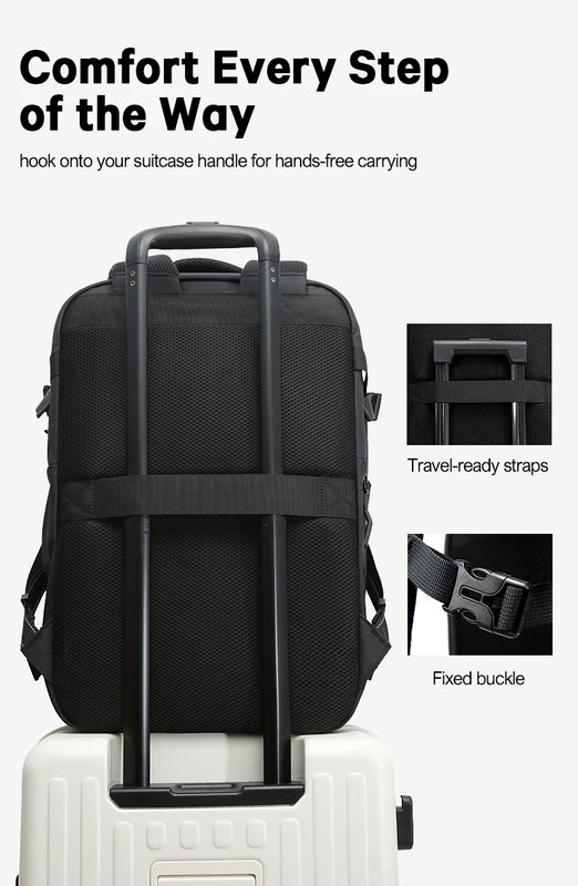BANGE 7875-1 Green New Large Capacity Daily 15.6inch Light Waterproof Business Laptop Men Backpack