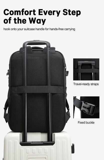 BANGE 7875-1 Green New Large Capacity Daily 15.6inch Light Waterproof Business Laptop Men Backpack