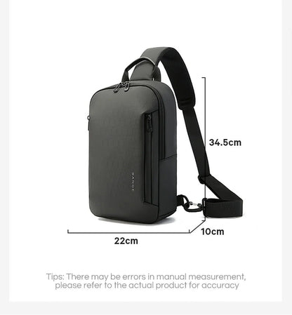 BANGE 3077 Black Hot Selling Wholesale Lightweight Everyday Sling Chest Bag Waterproof Minimalist Ergonomic Crossbody Bag for Men