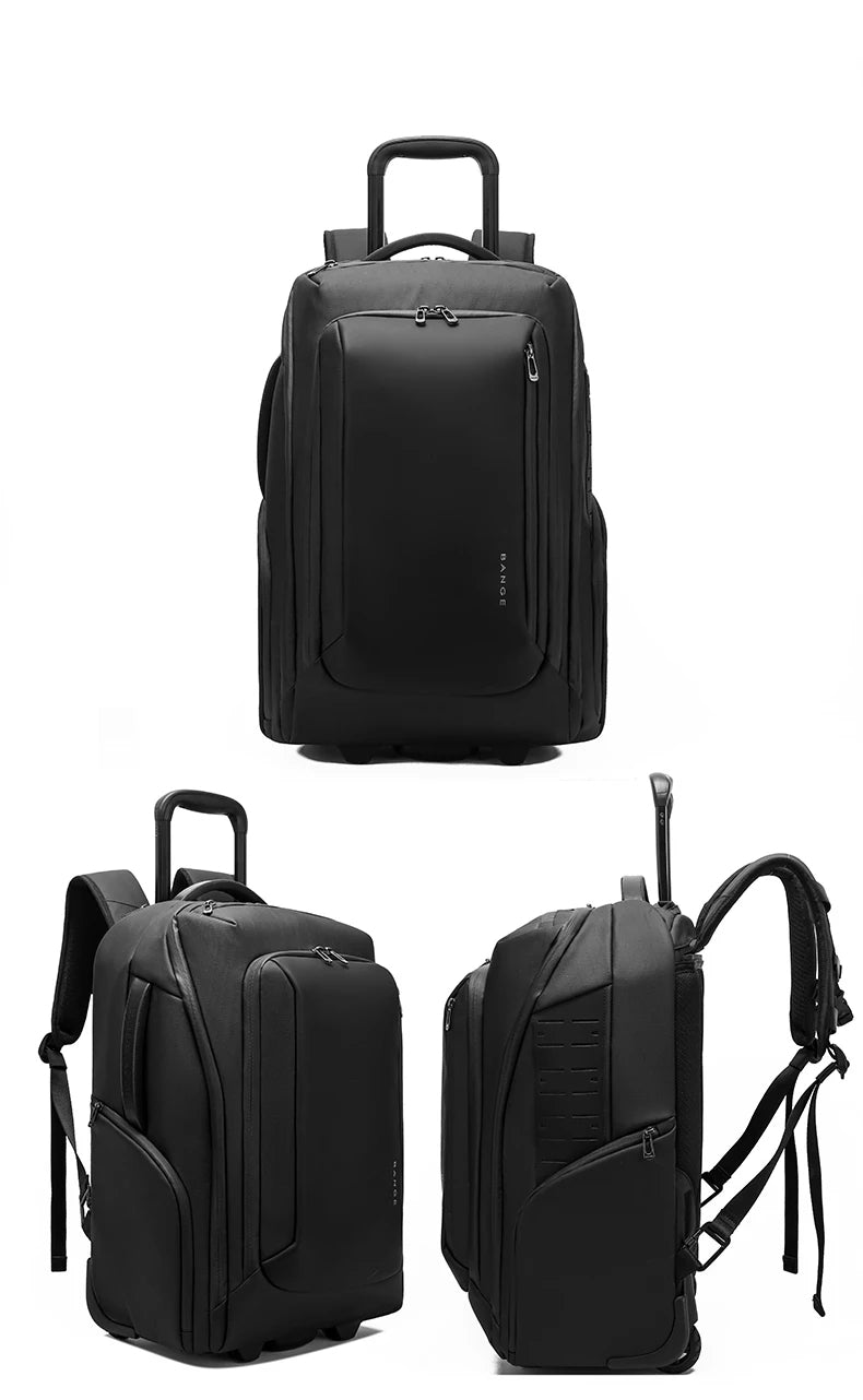 BANGE 8079 Black Hot Sell New Arrival TSA Lock Waterproof Men Anti Theft Travel Air Compression Backpack