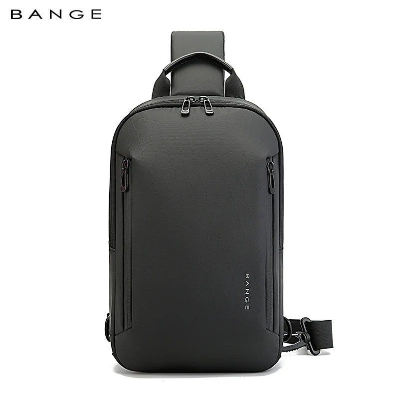 BANGE 3077 Black Hot Selling Wholesale Lightweight Everyday Sling Chest Bag Waterproof Minimalist Ergonomic Crossbody Bag for Men