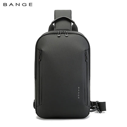 BANGE 3077 Black Hot Selling Wholesale Lightweight Everyday Sling Chest Bag Waterproof Minimalist Ergonomic Crossbody Bag for Men