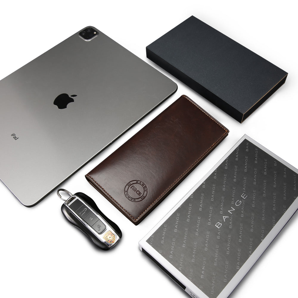 Bange original Long Men Wallet with 12 Card Slot Brown