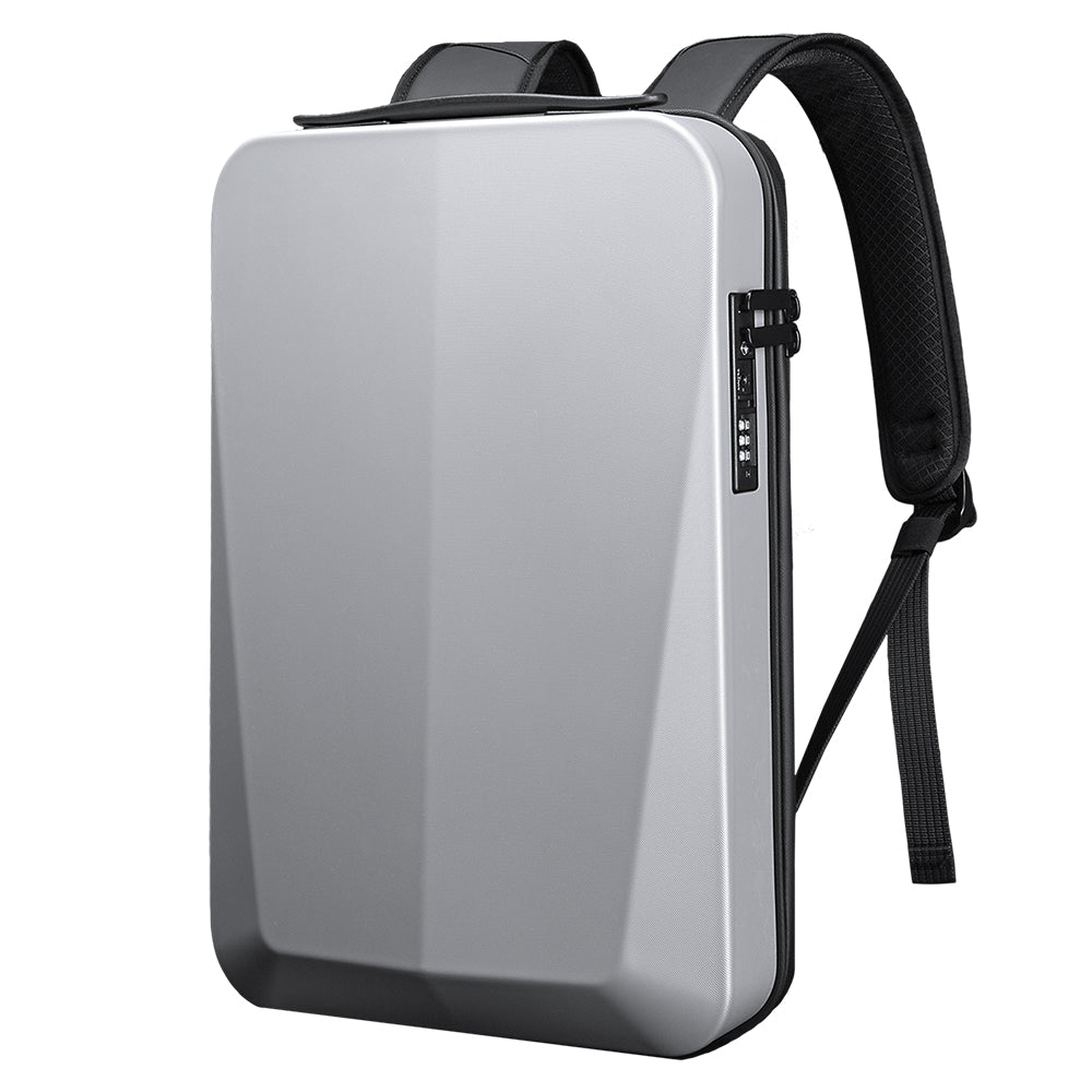 BANGE 22201 Waterproof Unisex Laptop Backpack with USB Charging anti theft smart Silver 15.6 inch