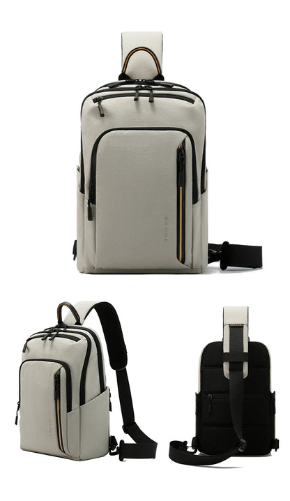 BANGE 7868 Grey New High Quality Lightweight Shoulder Bags Waterproof Anti Theft Crossbody Shoulder Bag Men&