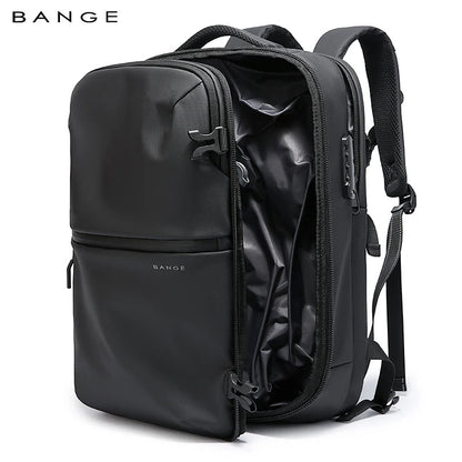 BANGE 7875-1 Black New Large Capacity Daily 15.6inch Light Waterproof Business Laptop Men Backpack