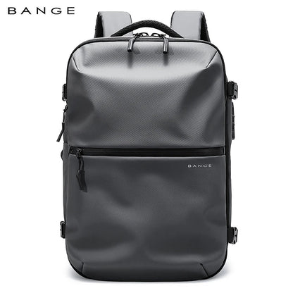 BANGE 7875-1 Grey New Large Capacity Daily 15.6inch Light Waterproof Business Laptop Men Backpack