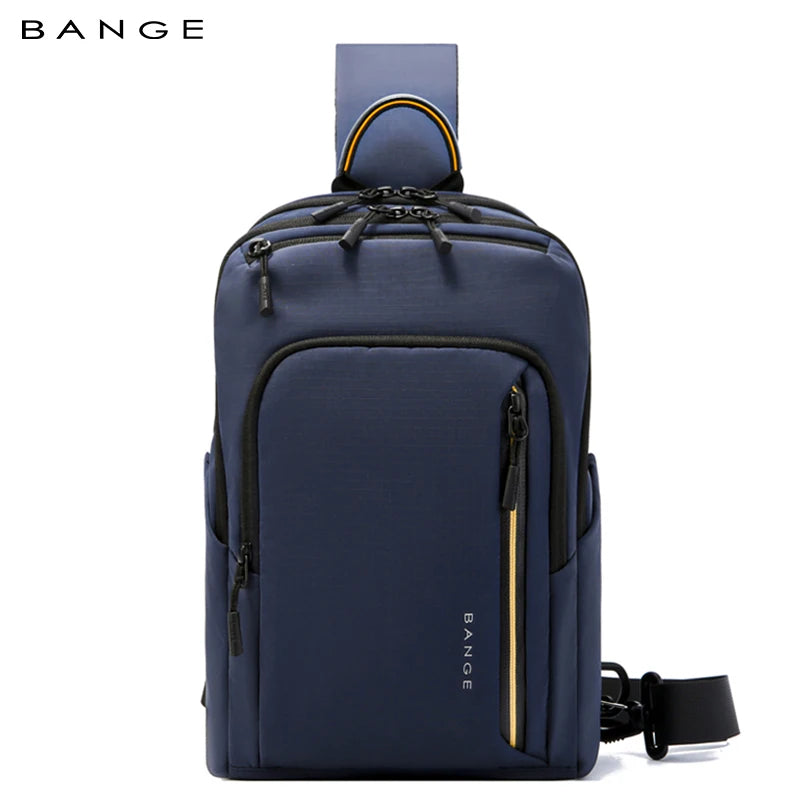 BANGE 7868 Blue New High Quality Lightweight Shoulder Bags Waterproof Anti Theft Crossbody Shoulder Bag Men&
