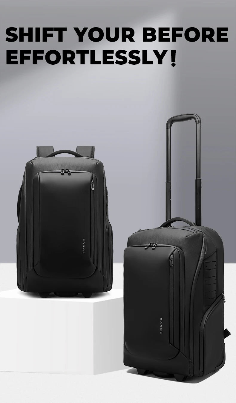 BANGE 8079 Black Hot Sell New Arrival TSA Lock Waterproof Men Anti Theft Travel Air Compression Backpack