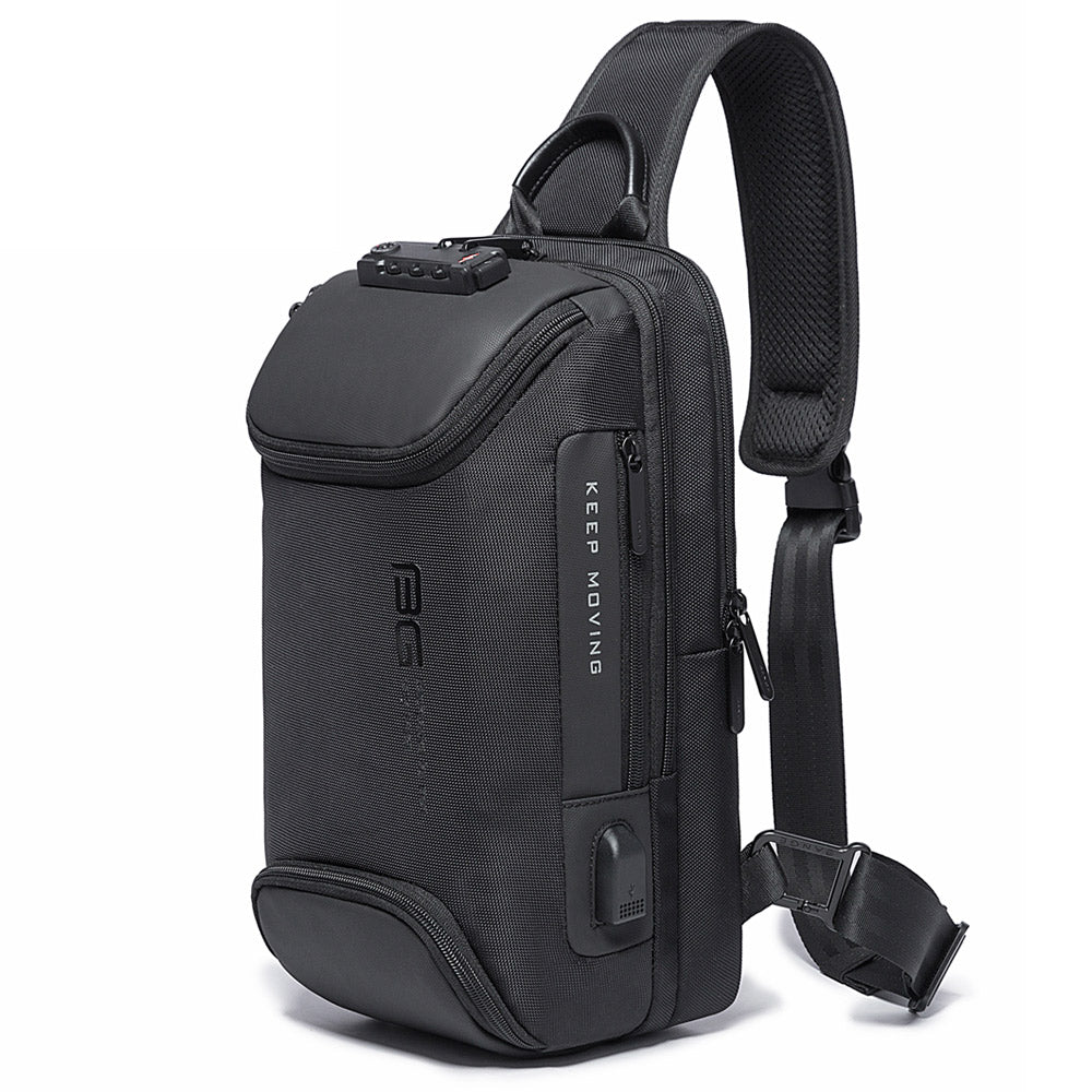 Fashion Waterproof Chest Bag Large Capacity 7082 BANGE New Oxford Black