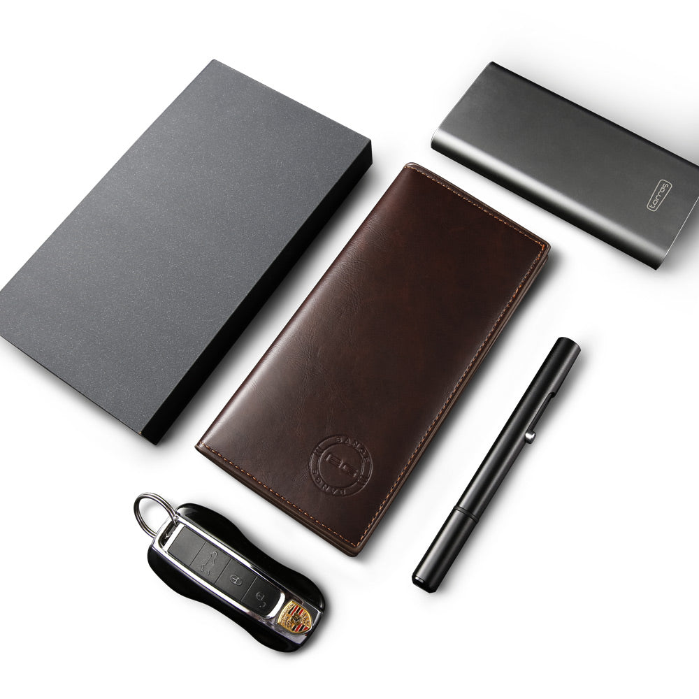 Bange original Long Men Wallet with 12 Card Slot Brown