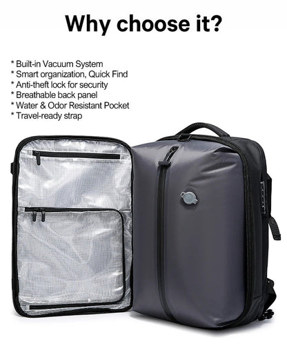 BANGE 7875-1 Black New Large Capacity Daily 15.6inch Light Waterproof Business Laptop Men Backpack